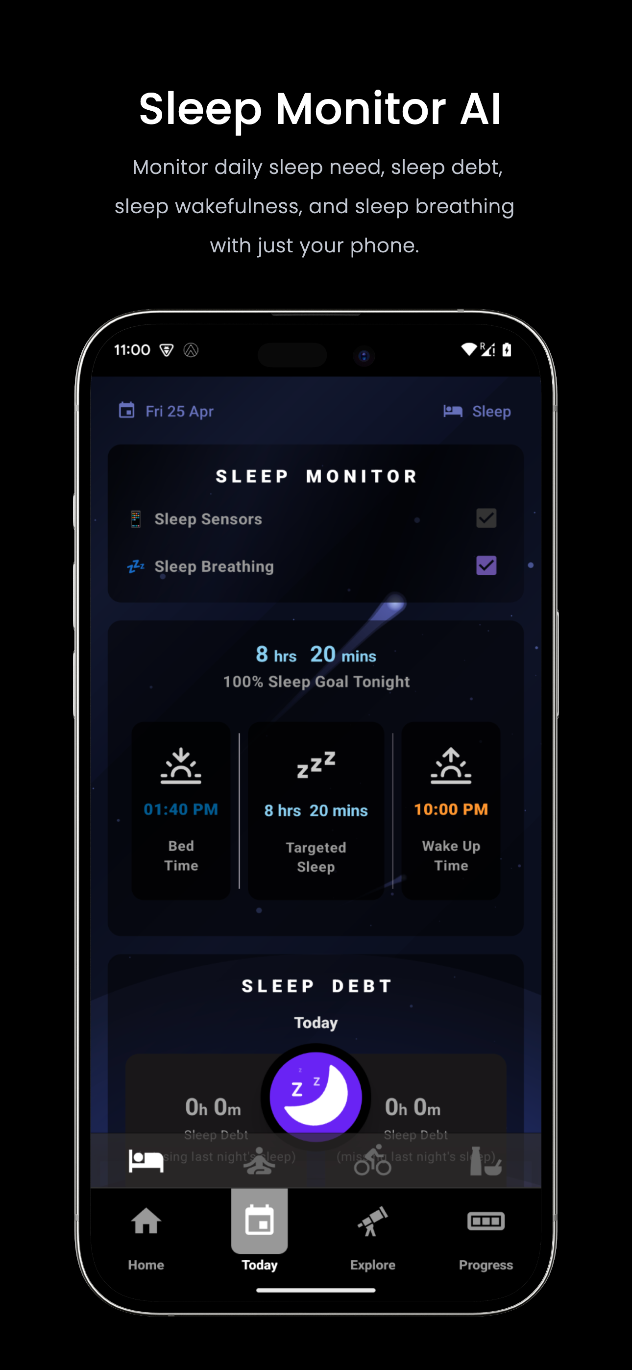 Sleep Monitor AI app screenshot